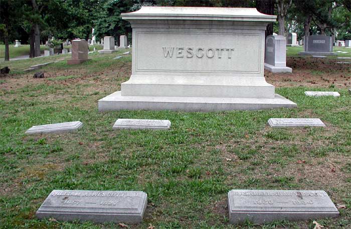 Wescott family plot at Harleigh Cemetery in Camden, New Jersey