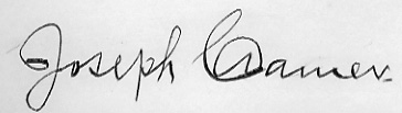 Signature of Joseph Cramer