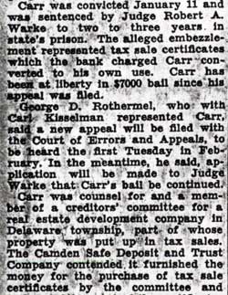Carr's Conviction Upheld in Appeal — Camden Courier-Post, October 15, 1936, continued