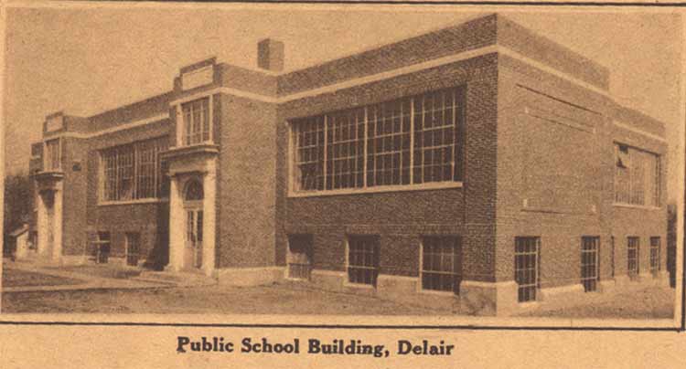 Public School Building, Delair, designed by Lackey & Hettel