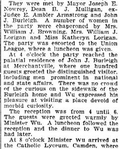 Trenton Times, May 17, 1902 — They Dined with Minister Wu (continued)