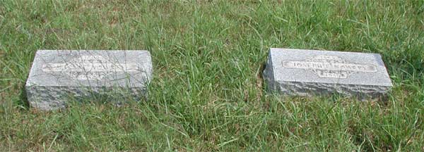 Nowrey family grave marker at Evergreen Cemetery