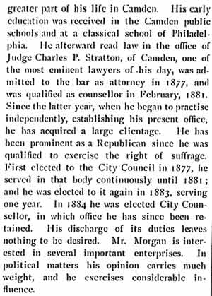 Biographical Review of Camden County, 1897 — J. Willard Morgan entry, page 2