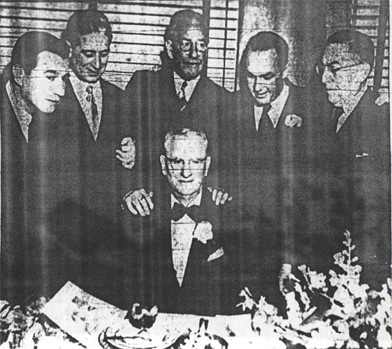 Larry Doran retirement, April 1950