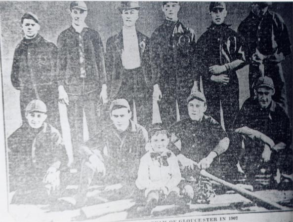Orient of Gloucester baseball team, 1907, including Lawrence Reader