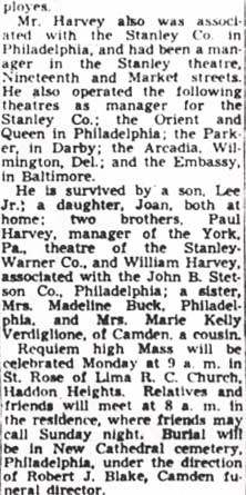 Obituary for Lee F. Harvey, part 3