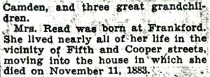 Camden Courier-Post clipping, October 31, 1936: article final portion