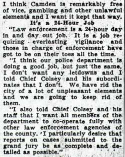 KOBUS WARNS COPS TO KEEP CITY CLEAN — column 3