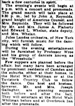 K of C Ball 1928 clipping page 4