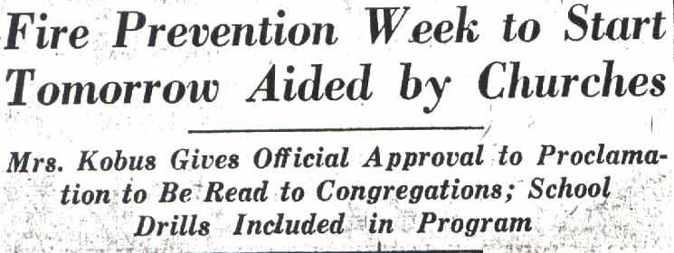 Fire Prevention Week proclamation October 1936