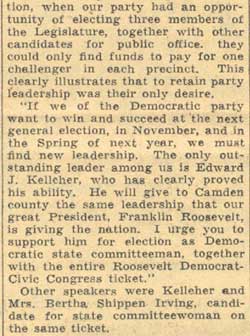 Camden Courier-Post, May 4, 1934, Wessel Sees Need for New Leaders, part 3