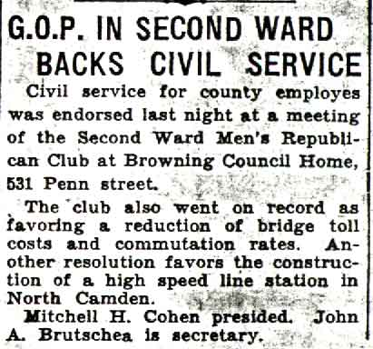 Mitchell Cohen, Camden Courier-Post, October 6, 1936