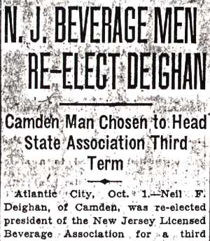 Camden Courier-Post October 2 1936 NJ Licensed Beverage Association re-elects Deighan