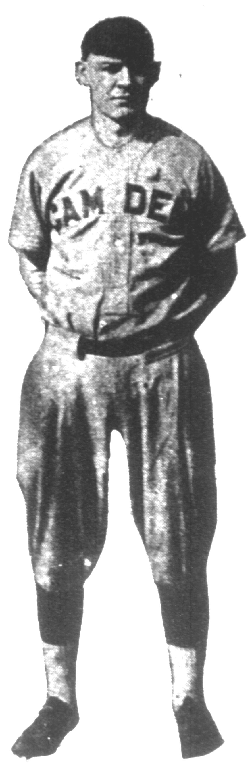 Neil Deighan in Camden baseball uniform, 1928