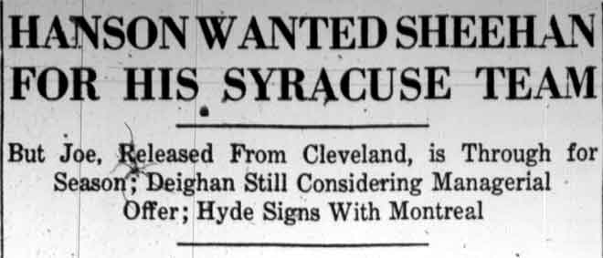 Neil Deighan honored, Camden Courier-Post article, January 31, 1928