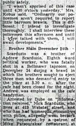 Scarduzio Jailed by Orlando After Gun Play in Restaurant — Camden Courier-Post, January 24, 1940