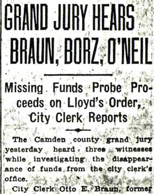 Grand Jury Hears Braun, Borz, O'Neil — Camden Courier-Post, October 16, 1936