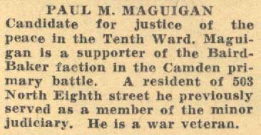 Political campaign newspaper clipping