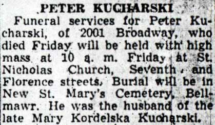 Peter Kucharski obituary from Camden Courier-Post