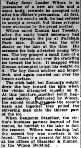 Second part of Boy Scout rescue article