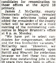 Continuation of the Suttill and Wescott renomination article