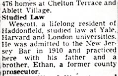 Continuation of the Suttill and Wescott renomination article