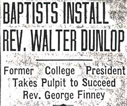 Baptists Install Rev. Walter Dunlop — Camden Courier-Post, October 3, 1936