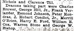 Baptists Install Rev. Walter Dunlop — Camden Courier-Post, October 3, 1936, column 3