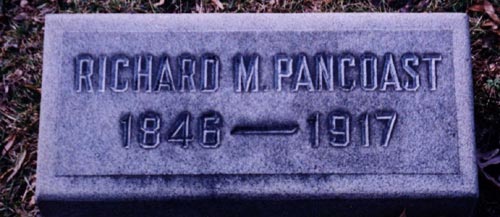 Grave of Richard M. Pancoast, Friends Cemetery, Mullica Hill NJ