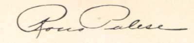 Rocco Palese autograph, 1924