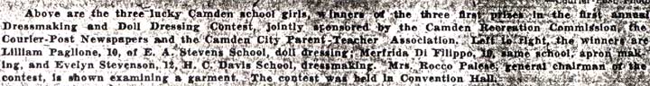 Camden Courier-Post, January 12, 1938, header