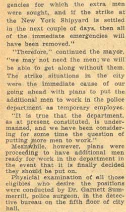 Mayor Doubts Need of 50 Extra Cops, May 7, 1934 (part 2)