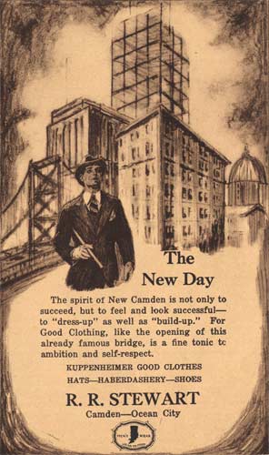 R.R. Stewart men's wear advertisement, 1926