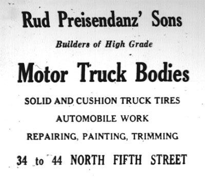 Rud Preisendanz Sons - Motor Truck Bodies - January 30, 1928