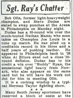 Sgt. Ray's Chatter January 18, 1938 (part 1)