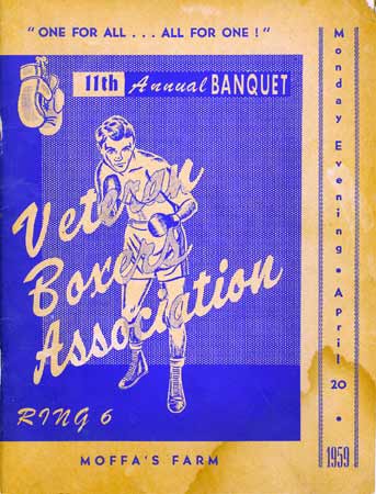 11th Annual Banquet — Veterans Boxers Association, Ring 6, April 20, 1959