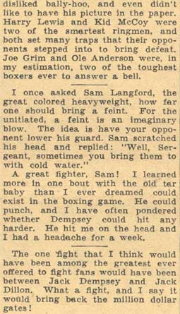 Sgt. Ray's Corner May 16, 1934 (part 3)