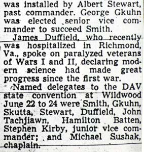 Sgt. Ray Smith Installed by DAV (continued)