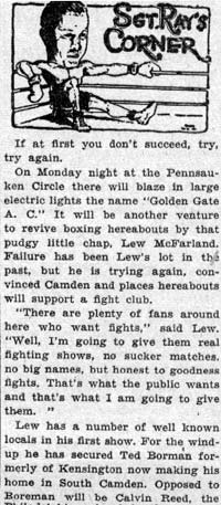 Sgt. Ray's Corner August 14, 1935 (part 1)