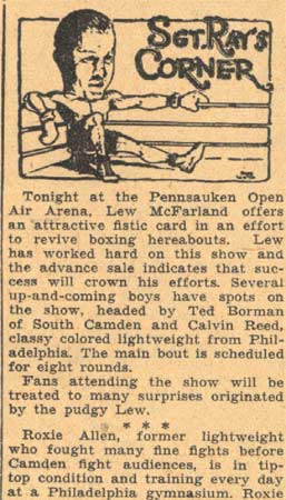 Sgt. Ray's Corner August 19, 1935 (part 1)
