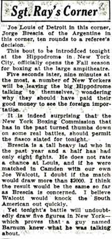 Sgt. Ray's Corner October 9, 1936