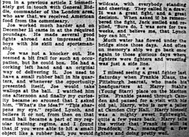 Camden Courier-Post, October 17, 1933 — Champions I Have Known (continued)