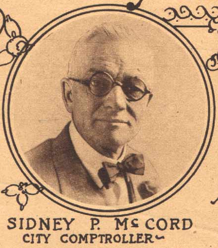 Sidney P. McCord, 1926