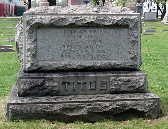 Grave of Stephen Titus at Harleigh Cemetery, Camden NJ
