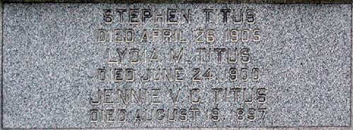 Grave marker of Stephen Titus at Harleigh Cemetery, Camden NJ