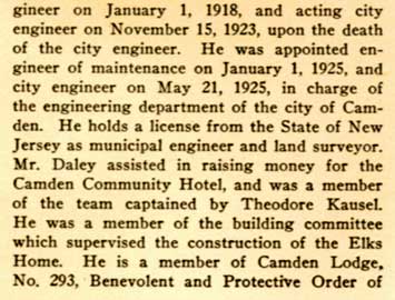 South Jersey: A History 1624–1924, Thomas J. Daley biography, part 2