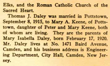 South Jersey: A History 1624–1924, Thomas J. Daley biography, part 3