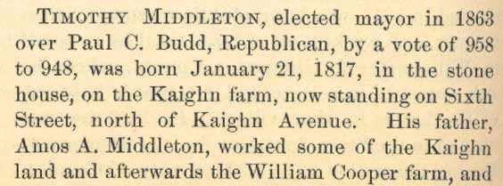 Timothy Middleton — The History of Camden County New Jersey, George Reeser Prowell, 1886