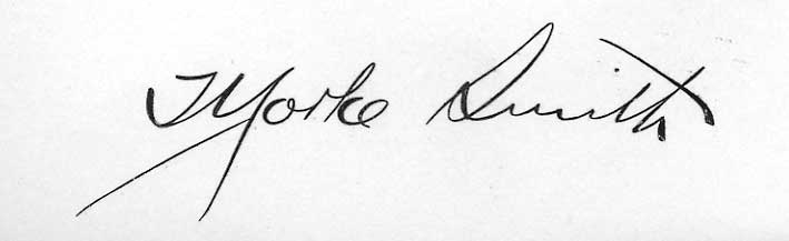 Signature of T. Yorke Smith, circa 1924