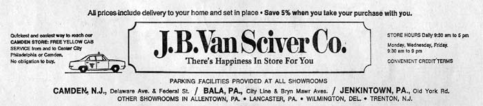 J. B. Van Sciver Co. — There's Happiness In Store For You, store locations